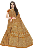 TAMAIRA FASHION Plain Weave Womens Pure Cotton Saree Without Blouse Piece (2336-Mustard)