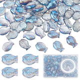 SUNNYCLUE 1 Box Glass Fish Beads Ocean Animal Spacer Fish Beads for Jewelry Making Summer Sea Hawaii Supplies Bracelet Making Ki