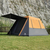 EVER ADVANCED Blackout 6 Person Camping Tent, Instant Cabin Tent for Family with Vestibule and Large Mesh Windows, 60s Easy Setu
