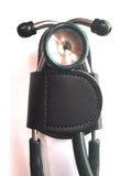 BATCLIP - Black - The Original Leather Stethoscope Holder | Handmade in Maine | Sturdy Hip Clip | No More Neck Carrying or Loss