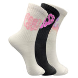Trazo WomenS Cotton Blend Calf Length Designer Knitted Multicolor, MultiPurpose Socks Socks For Women Combo Pack Of 3 Pairs