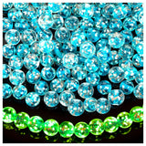 108PCS Glow in The Dark Beads 8mm Luminous Glass Beads, Crystal Round Glow Firefly Glass Beads Loose Spacer Ball Beads for Jewel