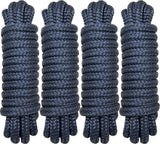 Boat Dock Lines 1/2 Inch x 15 ft Double Braid Nylon Dock Lines for Boats & Pontoons, Marine-Grade Nylon Dock Line with a 12 Eye,
