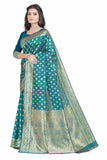 Sugathari Womens Banarasi Saree Pure Kanjivaram Silk Saree Soft New Ladies 2023 Design Wear Pattu Sarees Latest Party Sari Collections With Blouse Piece For Wedding Sadi (San Pari-192 Rama)