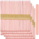 CraftySticks- 200 Pack 4.5 Inch Pastel Pink Painted Popsicle Sticks, Wood Craft Sticks for Crafts, Learning and STEM Basics