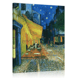 Van Gogh Canvas Wall Art: Caf Terrace at Night Oil Painting Picture Reproduction Bedroom Decor - Famous Art Prints Modern Artw