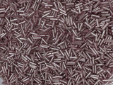Czech Bugle Beads 40 gr / 1.4 oz Glass Tube Size #3 7mm (Pink Silver Lined)