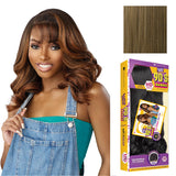 Sensationnel Butta Lace 90Sbangs Wigs - Unit 908 Glueless Wide Deep Part Synthetic Preplucked Hairline (LIGHTASHBROWN)