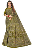 TAMAIRA FASHION Womens Plain Weave Pure Cotton Saree Without Blouse Piece(2336_Green)