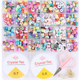 Ambitieux Jewelry Making Kit For Kids Diy Bracelet Making Kit With 24+2 Compartment Box, 350+ Pieces Of Colorful Beads, Ear Ha