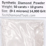 TechDiamondTools Diamond Powder for Polishing Glass Quartz Marble Rock Jewelry Stone Windshield Travertine Gemstone 14,000 Grit