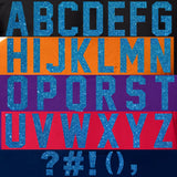 47 Pieces,3 Tall Glitter Letters, Iron On Heat Transfer Vinyl for for DIY Printing Craft Fabric T-Shirt, Good Choice for Birthda