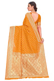 Glory Sarees Womens Jacquard Silk Saree (Kara128_Mustard