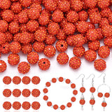 200 Pcs Orange Rhinestone Beads for Jewelry Making, Sparkle Crystal Clay Christmas for Bracelet Baseball Necklace Earring Crafti