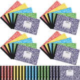 Fainne Half Composition Books,Red, Yellow, Blue, Green, Purple,Snowflake