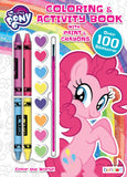 My Little Pony 128-Page Color and Paint Activity Book with 8 Paints, 4 Crayons and Stickers, 47527 Bendon