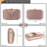 Adisa Bow Formal Party Clutch With Gold Chain For Women And Girls (Cl102-Bro),Copper Brown,,B0CP6ZPNPC