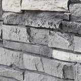 Wallwell 1.77 Inch Deep 3D Faux Stone Sample Panel Artisan Hand Painted Stacked Stone Look Piece for Color and Texture Check Fog