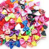 100Pcs Mix Style Mini Satin Ribbon Bows Ties Grosgrain Tiny Bows Little Bowknot Flower Embellishments for Craft Projects, Card M