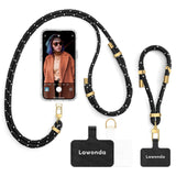Lawonda 2 Pads Phone Lanyard Adjustable Crossbody Cell Phone Neck Strap + Universal Mobile Phone Wrist Lanyard + 2pcs Cellphone