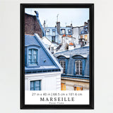 MCS Marseille Movie Poster Frame 27x40 Black, Vertical & Horizontal Wall Hanging Large Picture Frame for Photos, Artwork & Custo