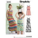 Simplicity Girls Romper and Halter Dress Sewing Patterns, Sizes 36