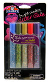 Elmers Washable Glitter Glue Pens, Pack of 5 Pens, Bright Confetti Glitter Colors (E653)