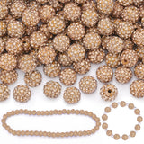 100 Pcs Light Brown Rhinestone Beads for Jewelry Making, Sparkle Crystal Clay Christmas for Bracelet Baseball Necklace Earring C
