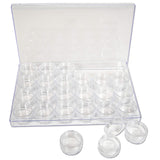 The Beadsmith Personality Case Clear Storage Organizer Box, 9.5 x 6.4 inches Includes 24 Small Containers with lids 1.5 x