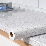 MelunMer White Glossy Marble Contact Paper for Countertops 591 15.7Self Adhesive Removable Wallpaper Granite Peel and St