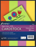 Ampad Neon Bright Colors Printable Cardstock Paper 8 1/2x11 Inkjet/Laser 4 50 Sheets