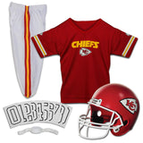 Franklin Sports Kansas City Chiefs Kids Football Uniform Set - NFL Youth Football Costume for Boys & Girls - Set Includes Helmet