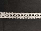 PCJS10 Meter White Nylon Lace and Table Runner Border Material Dyeable with Any Colour