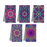 woopme Mandala Art Bookmark Magnetic for Boys Girls Students Kids Book Lovers Readers Gift Magnetic Page Clips Folding 5 PCs