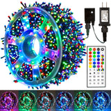 164 FT 500 LED Christmas String Lights, Waterproof RGB String Lights with Remote Control& Timer Function, 24 Colors Changing Fai
