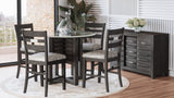 Jofran Altamonte Ladderback Stool Counter Barstool Set, 20X23X42, Brushed Grey