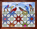 Tobin Feathered Stars, 12 x 16 Counted Cross Stitch Kit, Red, by The Yard