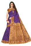 TAMAIRA FASHION Womens Plain Weave Pure Cotton Saree Without Blouse Piece(2355_Purple)