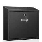 Uniclife Wall Mount Mailbox for Outside, Large Locking Mailbox with Key Lock, Security Mail Box, Postbox for House, Safe Key Dro