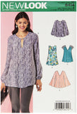 NEW LOOK Patterns Misses Tunic and Top with Neckline Variations Size: A (8101214161820), 6414