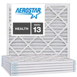 Aerostar 20x20x1 MERV 13 Pleated Air Filter, AC Furnace Air Filter, 4 Pack (Actual Size: 19 3/4 x 19 3/4 x 3/4)