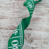 RG Ribbon Green Football Field Marker Wired Ribbon, 2.5 Inches x 10 Yards for Bows, Wreaths, Floral Arrangements, Crafts, Gift W