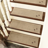 BEQHAUSE Stair Treads for Wooden Steps 28inX9in, Non Slip Carpet Stair Treads Indoor Stair Runners Machine Washable, Soft Stair