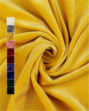 HOTGODEN Stretch Velvet Fabric by The Yard: Yellow 63 Wide 1 Yards 95% Polyester 5% Spandex Velvet Fabric for DIY Sewing, Uphols