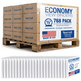 Samsill Economy 0.5 Inch 3 Ring Binder Bulk Pallet, Round Ring Binder, Customizable Clear View Cover, White, Pallet of 768 Binde