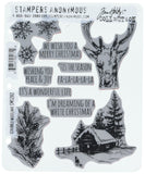 Stampers Anonymous CMS282 Tim Holtz Cling Stamps 7X8.5Scribble Woodland, MultiColour