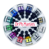 Dr. Ph. Martins Iridescent Calligraphy Color (Set 1) Ink Set, 1.0 oz, Set 1 Colors, 1 Set of 12 Bottles