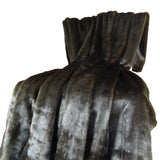 Plutus Brands Plutus Tip Dyed Mink Handmade Throw Pillow, 60 X 96, Dark Brown