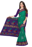 Tamaira Fashion Womens Plain Weave Pure Cotton Saree Without Blouse Piece(Ab36_Seagreen)
