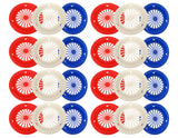 Black Duck Brand Set of 24 Patriotic Reusable Plastic Paper Plate Holders for 9 Plates, Red White and Blue Patriotic Colors, Per